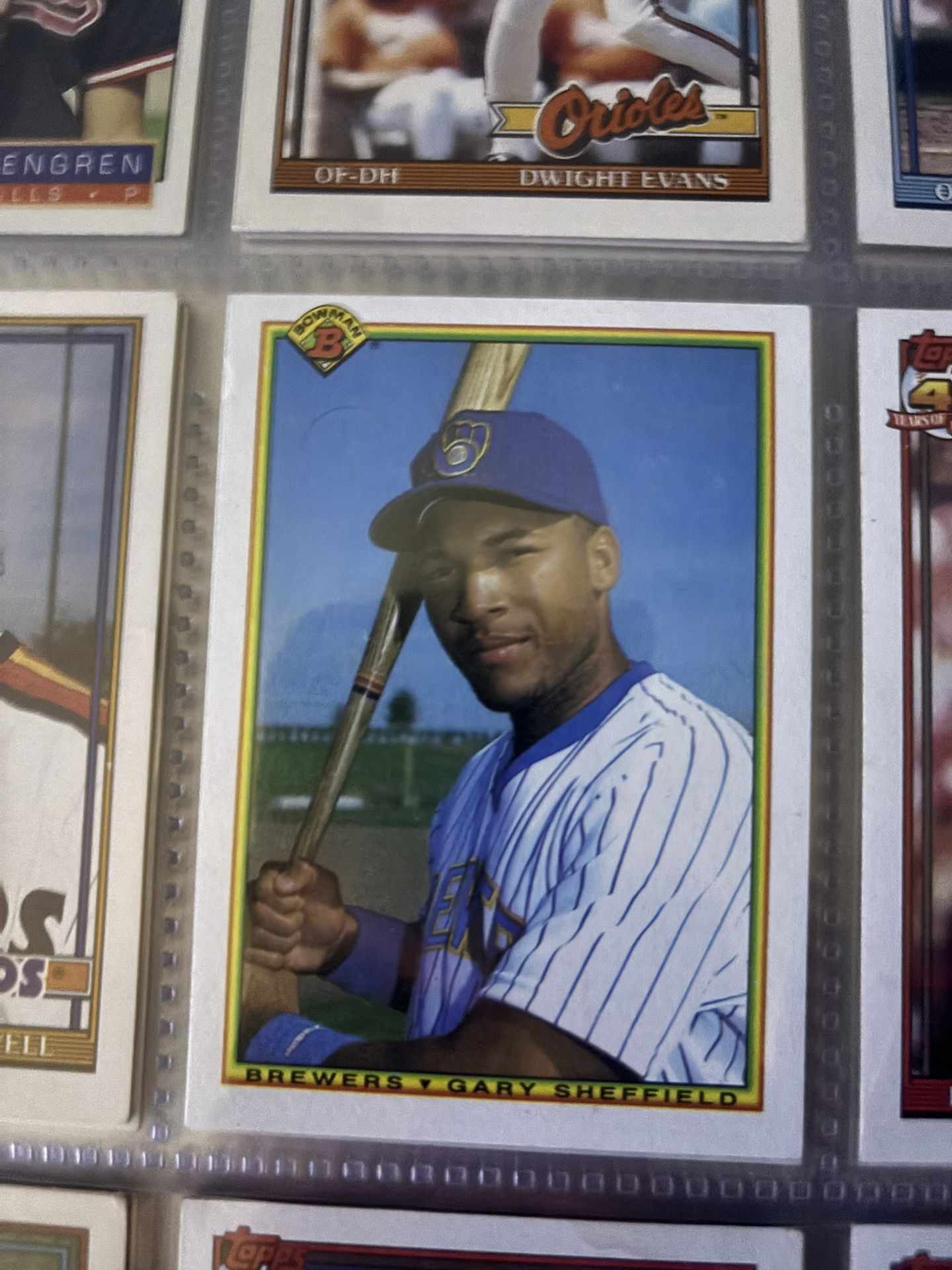 Bowman #391 Gary Sheffield baseball card #baseball #topps #MLB