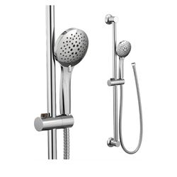 6287: New Moen Chrome Eco-Performance 5-Function Handheld Removable Shower Head, Adjustable 30-Inch Slide Bar and 69-Inch Long Hose, 3558EP
