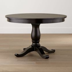 Crate and Barrel 45” Black Round Dining Table - Extendable and Originally $500