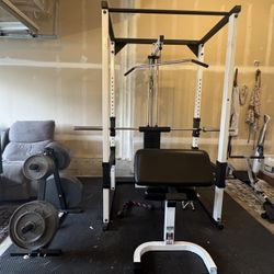 Home Gym Equipment Set With Weights And Bench