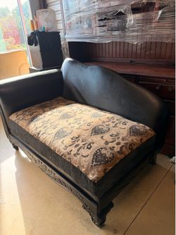 2-Tone Chocolate Microfiber Chaise Lounge