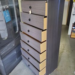Brand New Tall Grey 7 Jumbo Size Drawer Dresser Chest Available In Other Colors 