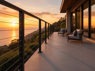 Black cable railing for sale