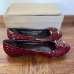 Burberry Quilted Red Flats (size 8.5 US)
