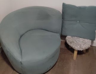 Swivel Suede Chair