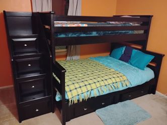 TRENDWOOD Laguna Twin over Full bunk bed.