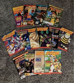 Nintendo Power Magazines with posters