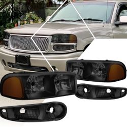 Housing amber Corner Pair of Headlights Replacement Compatible