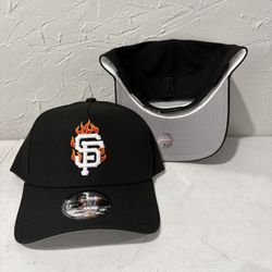 MLB New Era San Francisco Giants Black Flame 9forty A Frame SnapBack Hats 