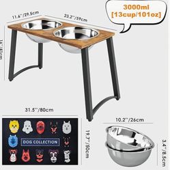 Elevated Dog Bowls for Large Dogs  (W60)