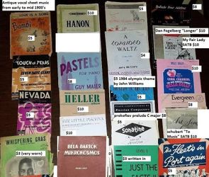 Collection of vintage and antique sheet music (piano, vocal)