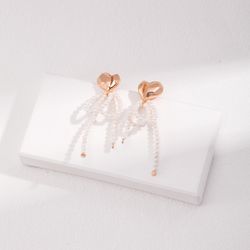 Real Pearl Silver Earrings 