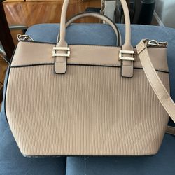 Beige Crossbody And Tote Bag