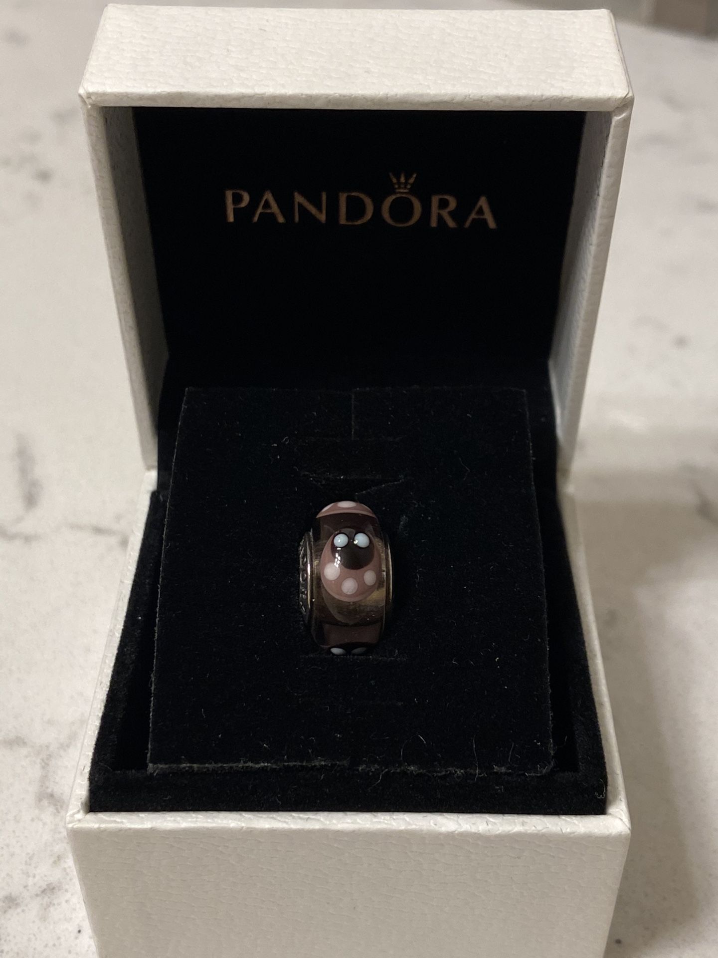 Pandora purple murano glass charm