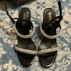 Black Open-toe Heels