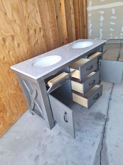 Bathroom Vanity With Real MarbleTop