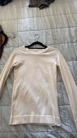 Lululemon Cream Textured Knit Long Sleeve Sweater