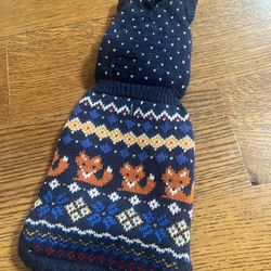 New! Adorable Fox Winter Sweater Dog Pet XSmall