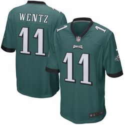 Nike Men's Philadelphia Eagles Carson Wentz #11 Green Game Jersey

