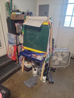 Chock boars with dry erase board