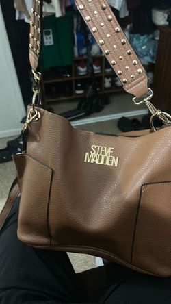 Steve Madden Brown Leather Tote Bag