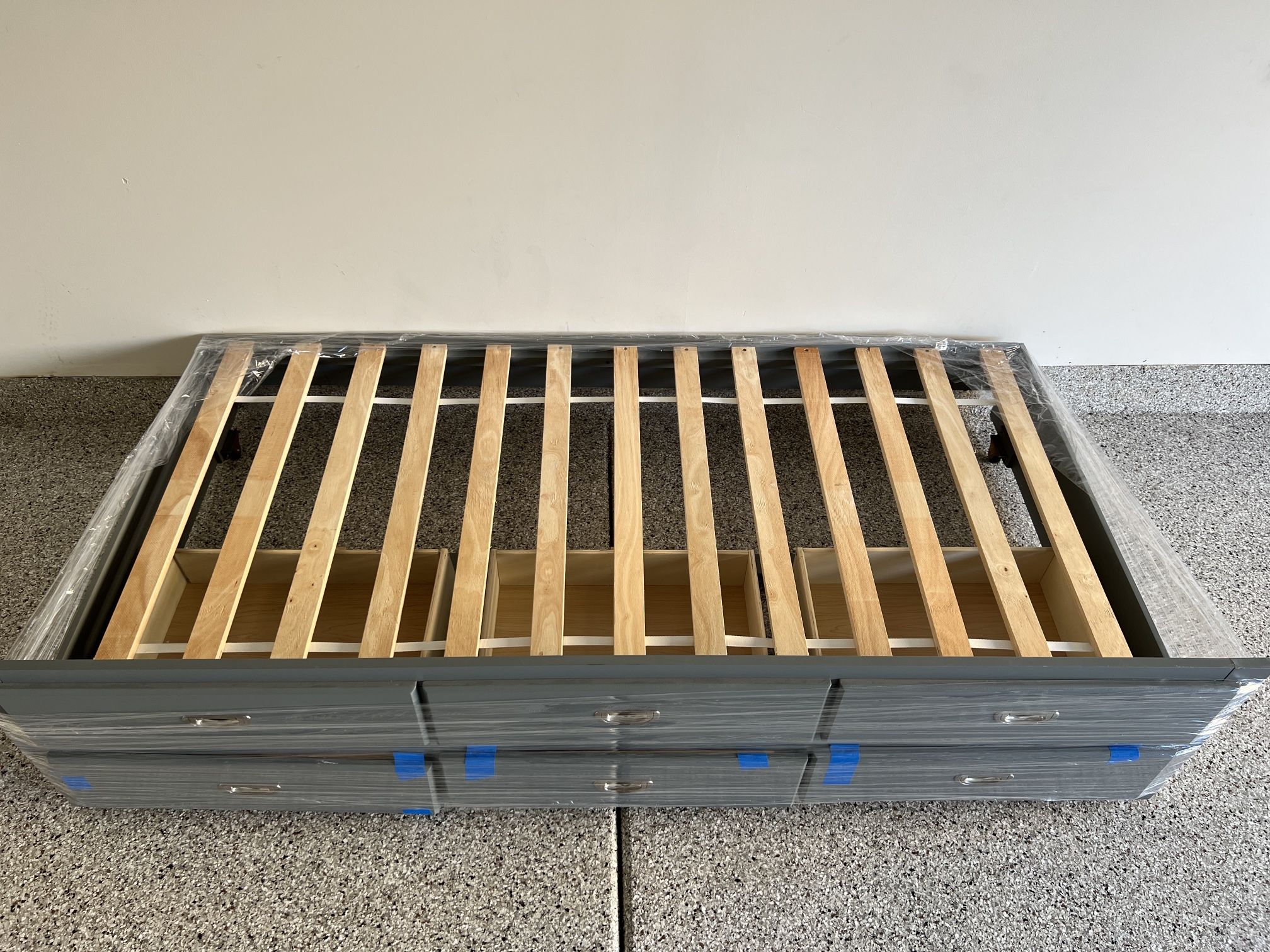 Twin Trundle Bed w/ Storage & Wheels