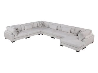 Tinley Beige 6-Piece Modular Sectional with Chaise