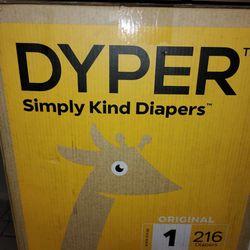 Dyper Brand Diapers Size 1 216ct