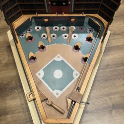 Old Century Baseball Large Wooden Pinball Game