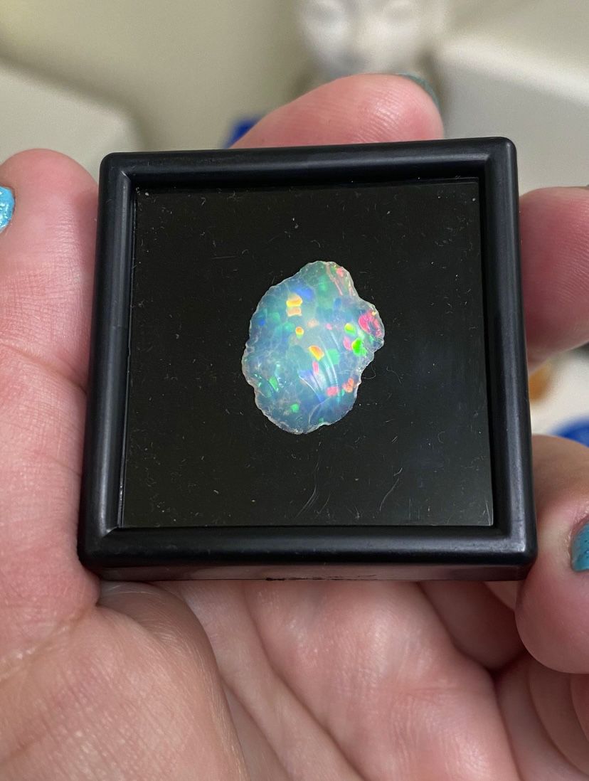 Very Very High Quality NATURAL ROUGH OPAL, White Base With Super Sharp And Extra Bright Rainbow Colors!!