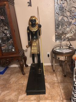 Wood egyptian statue wood material