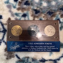 1962 Dodgers admission tokens authenticated