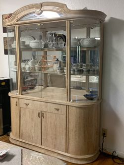 China Cabinet, Dining Table, Chairs