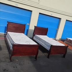 Twin bed set frame mattress bedroom kids - delivery available