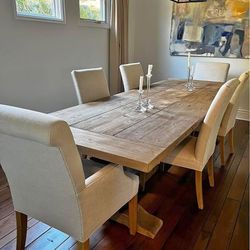 Restoration Hardware Dining Table And 6 Chairs