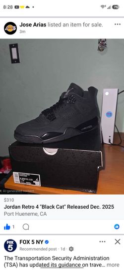 Jordan 4 Retro "Black Cat"