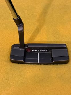 Odyssey Works Black Tank  Putter 35in Steel Shaft Black/Red/White
