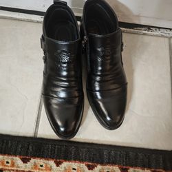 MEN'S DRESS BOOTS HALF ANKLE SIZE 9 COLOR BLACK