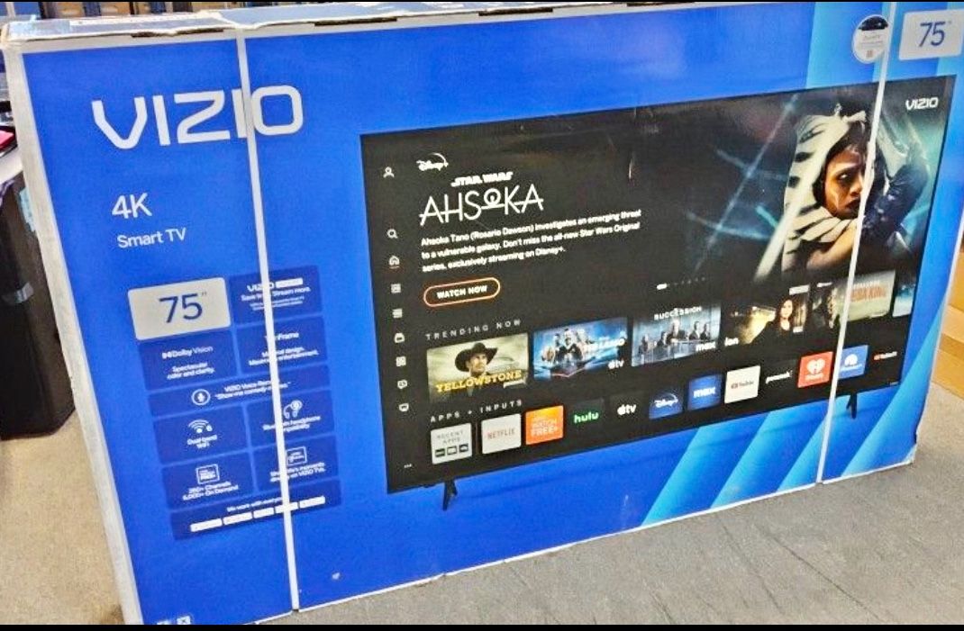 75 Vizio Smart 4k Hdtv $55 Down On Finacing Free Delivery.  6 Month Warranty 