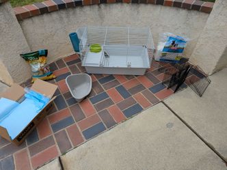 Guinea Pig Cage and Supplies