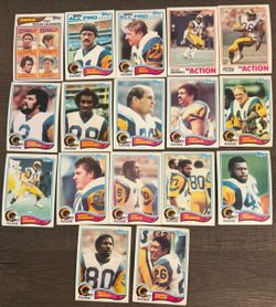 1982 Topps Los Angeles Rams – 17 Cards – Nolan Cromwell, Pat Haden