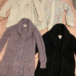 Cat & Jack XS (4/5) Little Girls Sweaters (lot of 4) 