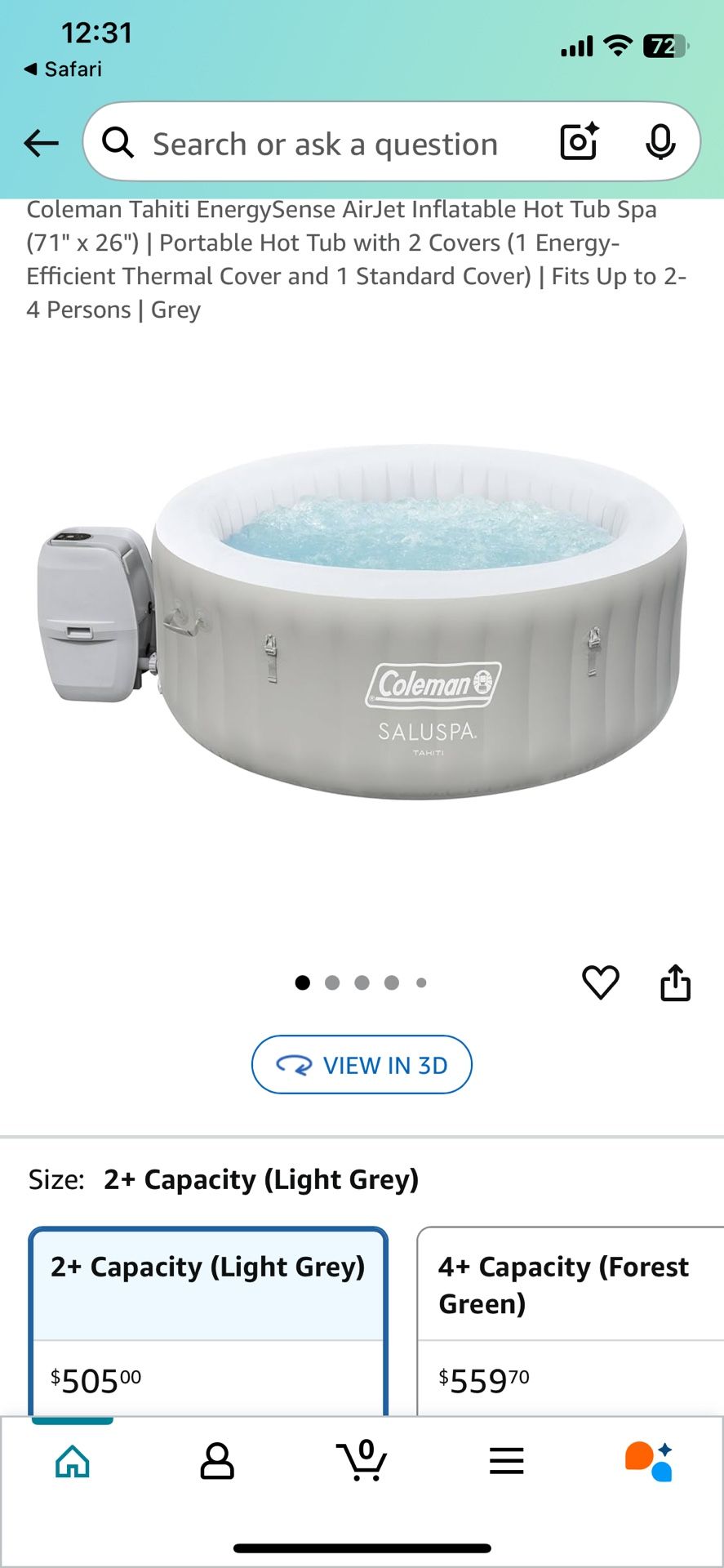 Coleman Inflatable Hot tub Spa With Extras 