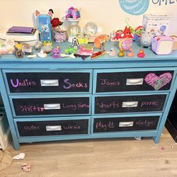 Chalkboard front kids dresser