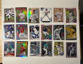 LOT OF 18 BASEBALL CARDS STARS ROOKIES TOPPS BOWMAN MIX LOT #1