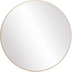 Design House Kenna Round Framed Mirror, 24", Brushed Gold Wall Mount, Contemporary/Modern, Glass, Bath