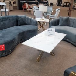 Sofa And Loveseat Gray Velvet New 💖 