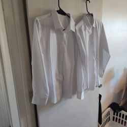 Brand New J.VER Solid White Long Sleeve Button Up Dress Shirt/Shirts. 10$ A Piece Of Both For $15...Obo.