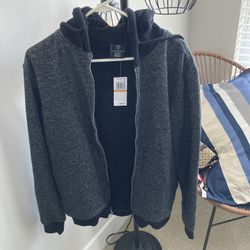 J E Mens light coat size small, soft inside-new with tags