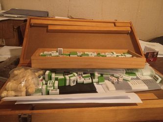 Wooden Case with Green Felt Interior